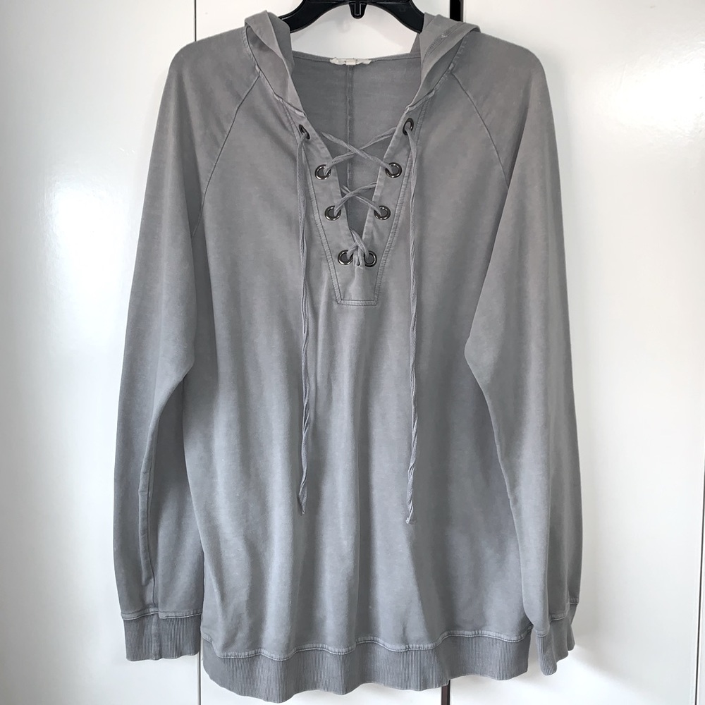 Lace up hoodie